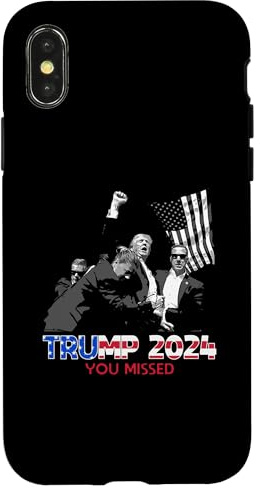 Hülle für iPhone X/XS Trump-Attentat Blutiges Ohr Butler Trump Xou hat verpasst