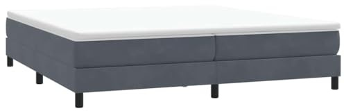vidaXL Boxspringbett ohne Matratze Dunkelgrau 200x210 cm Samt