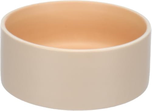 Gamelle pour Chien - Gamelle Chat - 16x6cm 800ml - Durable, Facile à Nettoyer et Élégante - Flamingo Gamelle pour la Nourriture et l'eau Anca Beige/Orange