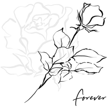 Servietten Papier 33x33cm 3-lagig 20 Stück - hochwertig & nachhaltig - Einweg Hochzeitsservietten - Papierservietten für Hochzeit Gastronomie Alltag - Rosenmotiv Forever Weiß Schwarz