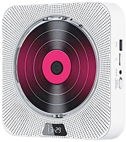 Malloy CD-Player, Bluetooth, USB-Festplatte, Tragbar, Tragbarer Musik-Player, Fernbedienung, Stereo-Lautsprecher, AC220V, EU-Stecker