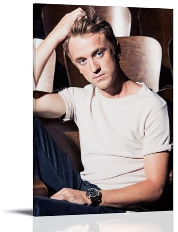 Schauspieler Tom Felton Poster, Dekoration, Ölgemälde, Leinwand, Poster, Kunstgemälde, Schlafzimmer-Dekoration, 20 x 30 cm, Rahmenstil
