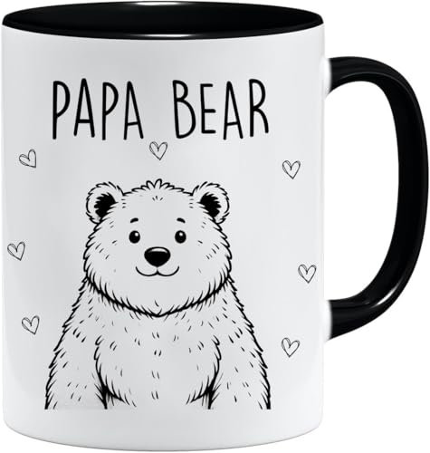 Papa Bear Mug | Cute Coffee Cup for Dad | Father’s Day Gift | Novelty Tea Mug | Birthday & Christmas Gifts for Him | Best Dad Gifts for Christmas Fathers Day