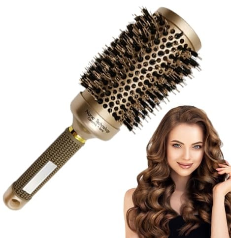 Lockiger Rollenkamm: 20 cm Abziehbürste, Entwirrbürste für lockiges Haar | Stylingwerkzeug für lockiges Haar | Luftvolumenkamm Rolle