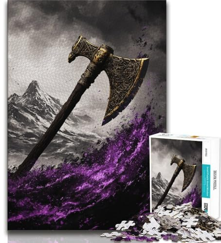 Viking Tomahawk 1000-teiliges Puzzle für Teenager, Geschenke, Mustermontage, Spaß bei Aktivitäten zu Hause, Geburtstagsgeschenk, Reisegeschenke (38x26cm)