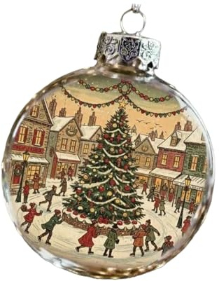 NPXUAMTJ Nostalgisches Weihnachtsdekorationsset Aus Kunststoff Klassischer Baumschmuck Haltbarkeit Leichtes Zubehör Für Weihnachtsdekoration Weihnachtsbaumaufhänger Vintage Stil