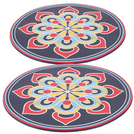 Alipis 2 Stück Klangschalen Untersetzer aus Pvc mit Elegantem Design und Rutschfester Oberfläche Vielseitig Einsetzbar für Meditation und Yoga
