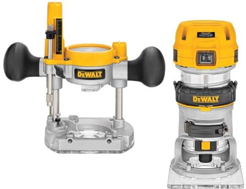Dewalt DWP611PK 1.25 HP Max Torque Variable Speed Compact Router Combo Kit with LED's by Dewalt