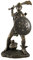 Bronzed Oggun Dios de la Guerra, Hierro y Caza Estatua
