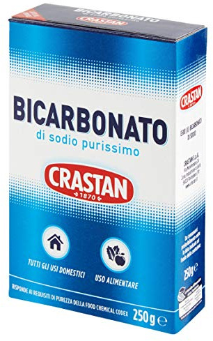 Crastan Bicarbonato di sodio purissimo reines Natriumbicarbonat für den Heimgebrauch und für Lebensmittel 250g