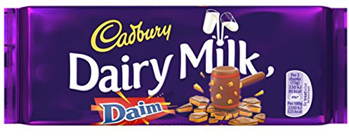 Cadbury Milchprodukte mit Daim 120g (Packung 15)