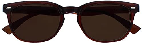 UV Reader Braun Sonnen-Leser Lesebrille UV400 Designer Stil Herren Frauen UVSR015 +1,50