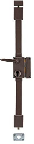 THIRARD - Boitier de Serrure en Applique Beluga à Fouillot pour Porte d'Entrée - Droite - 3 Points - Axe 45 mm - Acier - Mécanisme à 8 Goupilles - Marron