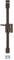 THIRARD - Boitier de Serrure en Applique Beluga à Fouillot pour Porte d'Entrée - Droite - 3 Points - Axe 45 mm - Acier - Mécanisme à 8 Goupilles - Marron
