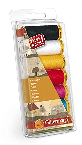 Gutermann Set di Fili: Cotone 50: 7 x 100 m: Assortiti, 16.5x7x2.5 cm, 700 unità