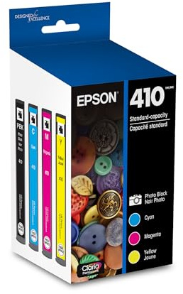 EPSON 410 Claria Premium Ink Standard Capacity Photo Black & Color Combo Pack (T410520-S) Works with Expression XP-530, 630, 640, 7100, 830