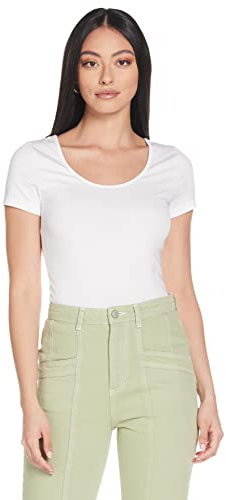 VERO MODA Damen T-Shirt VMMAXI My SS Soft U - Neck NOOS, Einfarbig, Gr. 40 (Herstellergröße: L), Weiß Bright White