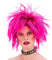 Unisex 80er Jahre Retro-Pink-Punk-Perücke