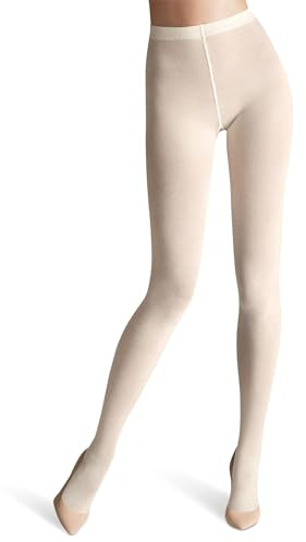 Wolford Damen Glanz Fein Strumpfhose Merino Tights 11310, 60 DEN, Gr. Medium, Weiß (Ecrue 1051)