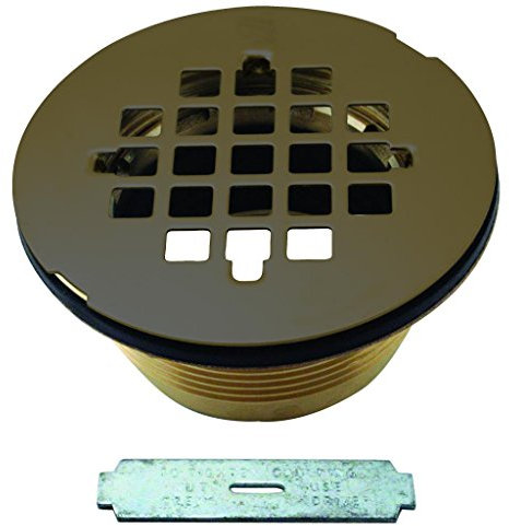 Westbrass D206B - Scarico doccia a compressione in ottone con griglia Bronzo lucidato a olio.