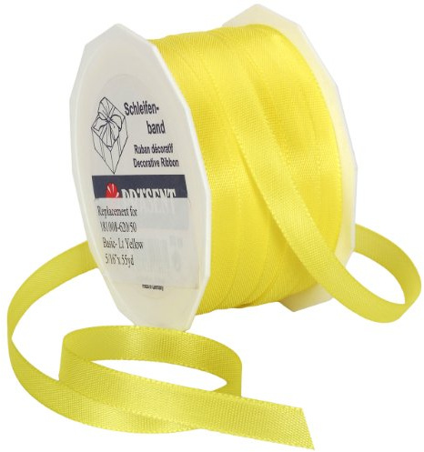 Präsent - EUROPA Geschenkband - gelb - 50-m-Rolle 10 mm