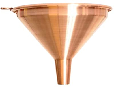 CopperGarden Trichter aus blankem Kupfer I Einfülltrichter 20cm Durchmesser I Kupfertrichter zum Ein- & Umfüllen von Flüssigkeiten I Handgearbeiteter Trichter aus Kupfer I EU Markenqualität