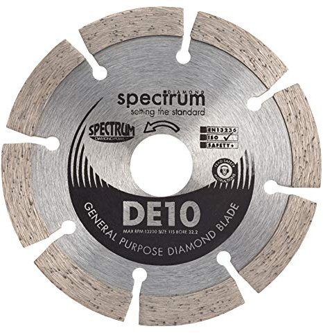 OX DE10-105/16 General Purpose Spectrum Standard Diamond Blade, Multi-Colour, 105/16 mm