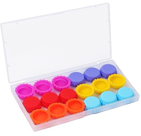 Reusable Beer Caps, Silicone Rubber Bottle Caps (Pack of 18), Ideal for Home Brewing Beer, Soft Drink,Soda Bottle Kitchen Gadgets