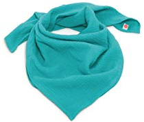 nanito Schal Halstuch Babyhalstuch Kinder Kinderhalstuch Spucktuch Musselin Tuch 100% Bio Baumwolle 75 x 75 cm (türkis)