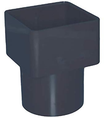 Adaptateur connecteur de tuyau de descente carré à rond gris anthracite systèmes Freeflow