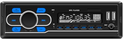 BOOMBOOST Car Radio Bluetooth DAB/FM Receiver ISO Interface Dual USB Port Car Stereos Support AUX Input U-disk And TF Card Player