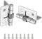 2pcs Self-Opening Spring Hinges - 304 Stainless Steel Automatic Closing Hinges for Invisible Doors (2 Inches)