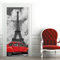 A.Monamour Türtapete Selbstklebend Türfolie Türposter 3D EIN Rotes Auto Vor Dem Eiffelturm In Paris Frankreich Vinyl Folie Türdeko Tapete Wandbild Türaufkleber Türtattoo 85 x 200 cm