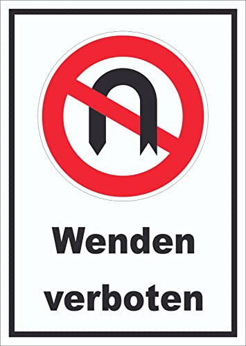 HB-Druck Wendeverbot Schild A4 Rückseite selbstklebend