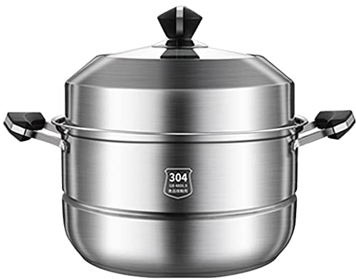 Pentole bagnomaria Pentola per pentole con cestello per Cottura a Vapore per Cucinare cibi per Gas, Elettrico, Induzione, Grill Top Lavabile in lavastoviglie Pentola per zuppa in Acciaio Inossidabile