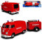 Motormax Volkwagen T1 Rot Feuerwehr mit Anhänger Bus 1950-1967 1/24 Modell Auto