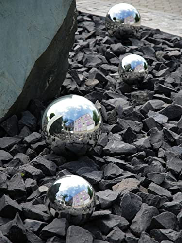 INNA-Glas Weihnachtskugel Teodora, 4 Stück, glänzend Silber, Ø10cm - christbaumkugel