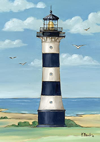 Gartenflaggen Cape Canaveral Leuchtturm Flagge Vertikal Werbe Flagge Lebendige Farbe Fahne Für Urlaub, Veranda 30X45Cm