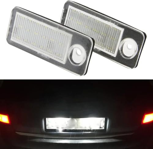 2 Stück Led Kennzeichenbeleuchtung für A-u-di A6 C5 B4 A-vant W-agon 98-05 für A-u-di RS6 Plus 03-05 Rücklicht Tab Lampe