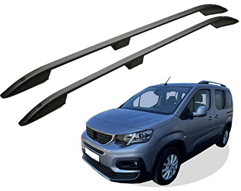 Dachreling passend für Peugeot Rifter L2 lang (LWB) Baujahr ab 2018 (Schwarz) mit ABE