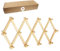 Amapon Erweiterbare Wandgarderobe aus Holz im Akkordeon-Stil, 13 Haken (Klammern), zum Aufhängen von Hüten, Jacken, Kaffeetassen, Geldbörsen, Halsketten, Datenleitung, Küchengeschirr (2 Packungen)
