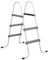 vidaXL PoolLeiter Rutschfesten Schwimmbadleiter Hochbeckenleiter Sicherheitsleiter Pool Einstieg Leiter Treppe für Aufstellpool Grau 84cm Stahl