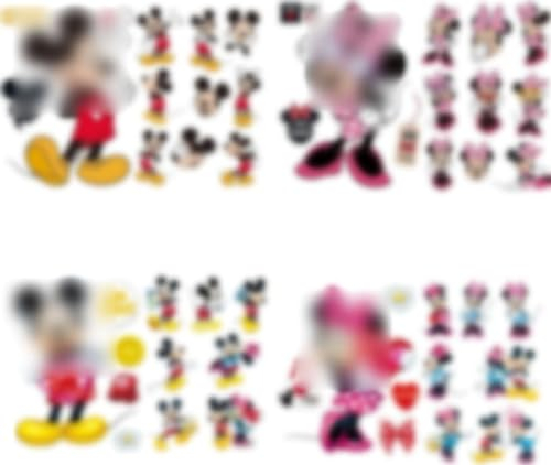 Mickey Adesivi per Bambini Minnie Decorazione della Adesivi Muro Stickers Bambini Adesivi per Regali Gratificanti Scrapbooking Adesivi Adatto per Topolino Collezioni Festa a Tema