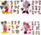 Tomicy Stickers Mickey Wasserdicht Vinyl Wand Karikatur Deko Wandsticker Abnehmbare Aufkleber Minnie DIY für Water Bottle Laptop Guitar Car Spielzimmer Wandtattoo Kind Babyzimmer for Kids Teens Girls