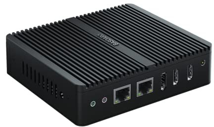 BASOARO Mini PC Linux, Ordinateur sans Ventilateur Celeron J6412, 8GB RAM 256GB SSD 1TB HDD, Double Gigabit LAN, 2 RS232 COM, 2 USB 3.0, 2 USB 2.0, Triple écran 4K, WiFi, BT 4.2, Mini Ordinateur