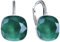 Damen Hängen Ohrringe Silber 925 mit Marken Kristalle Zirkonia - Schmuck Echt Silberne Hängende Ohrhanger für Frauen und Mädchen - Hängeohrringe Ideal Geschenk (Royal green)