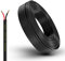 Cavo per rimorchio, cavo rotondo o piatto, rosso/nero, 2 x 0,75, 1,0, 1,5 mm², bipolare 6-24 Volt, per auto (cavo rotondo da 1,5 mm², 20 metri)