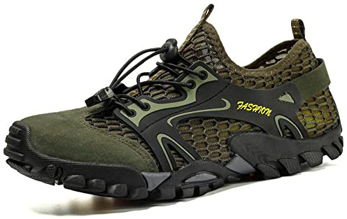 Hearda Scarpe Sport Acquatici da Uomo e Donna, Nuotare Estive Scarpe da Acqua Antiscivolo Scarpe da Spiaggia Traspiranti con Drenaggio per La Spiaggia Surf Esercizio Yoga