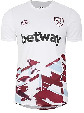 Umbro Mens West Ham Unitd Warm Up Jersey 2023 2024 Adults Brilliant White M