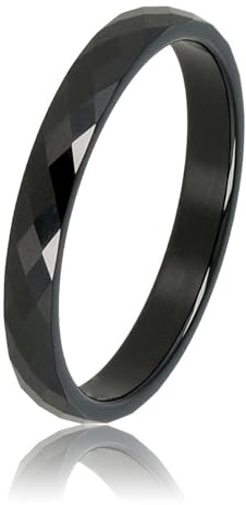 My Bendel Keramik ring In Mehrere Farben | Facettierter Damenring Für Frauen | Unzerbrechlich & Verfärbt Sich Nicht | Glänzender Ring & Krazt Nicht | Luxuriöse Geschenkverpackung | Schmuck